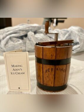 American girl addy’s Ice King Wooden Hand-Crank Ice Cream Maker - Brown